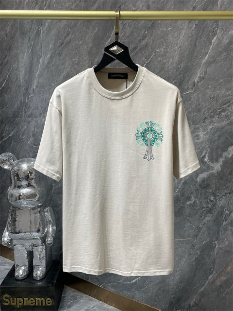 Chr0me Hearts Rheinstone Tee T-Shirt Black White Gray