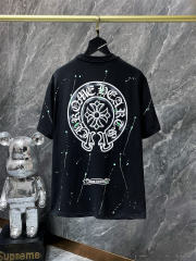 Chr0me Hearts Splatter Ink Tee T-Shirt Black Gray
