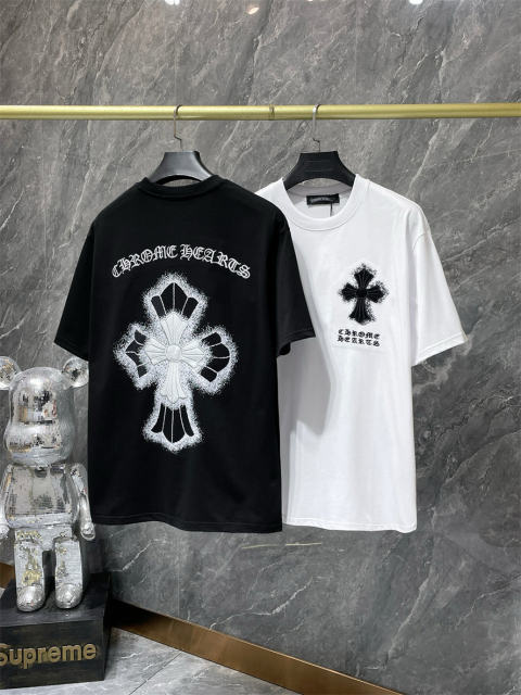 Chr0me Hearts Cross Tee T-Shirt Black White