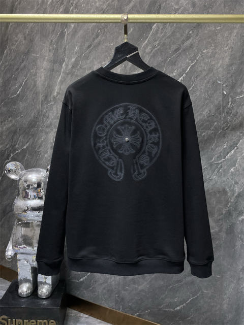Chr0me Hearts Classic Logo Crewneck Sweatshirt Black White