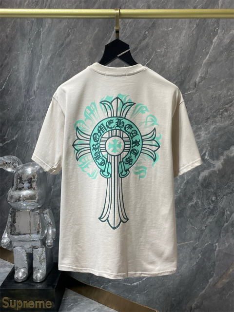 Chr0me Hearts Rheinstone Tee T-Shirt Black White Gray