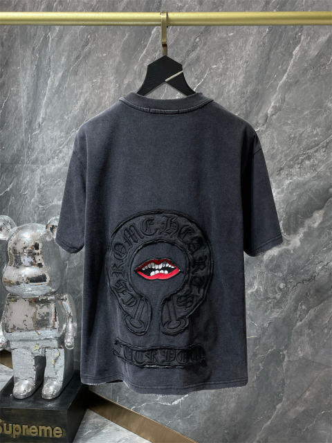 Chr0me Hearts Embroidery Lip Tee T-Shirt Black