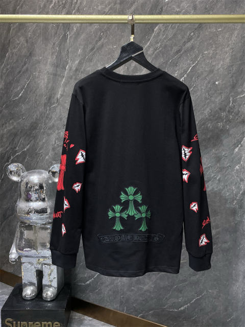Chr0me Hearts Lips Long-Sleeve T-Shirt White Black