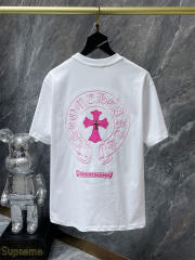 Chr0me Hearts Embroidered Horseshoe Logo Tee T-Shirt Black White Gray