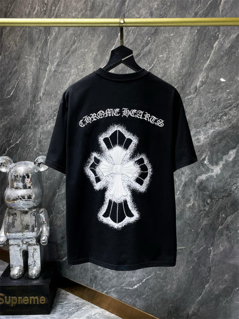 Chr0me Hearts Cross Tee T-Shirt Black White