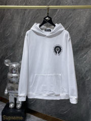 Chr0me Hearts CH Embroidered Crosses Hoodie Black White