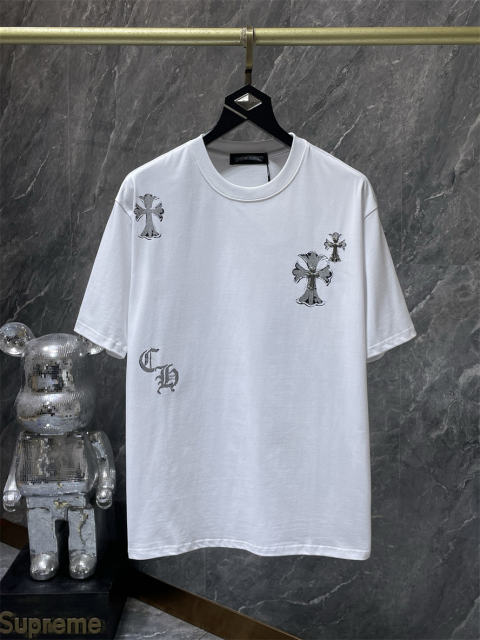 Chr0me Hearts Gray Cross Tee T-Shirt Black White