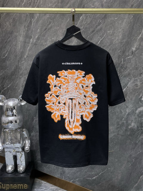 Chr0me Hearts Orange Cross Tee T-Shirt Black White