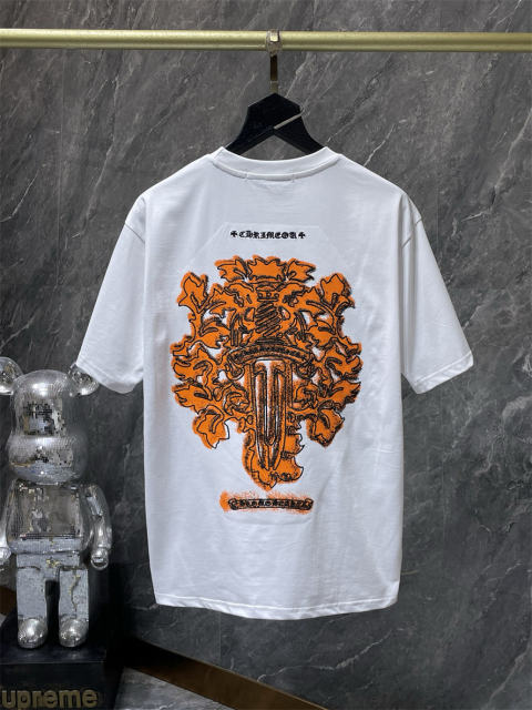 Chr0me Hearts Orange Cross Tee T-Shirt Black White