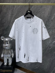 Chr0me Hearts Rheinstone Logo Tee T-Shirt Black White