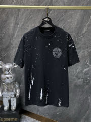 Chr0me Hearts Rheinstone Logo Tee T-Shirt Black White