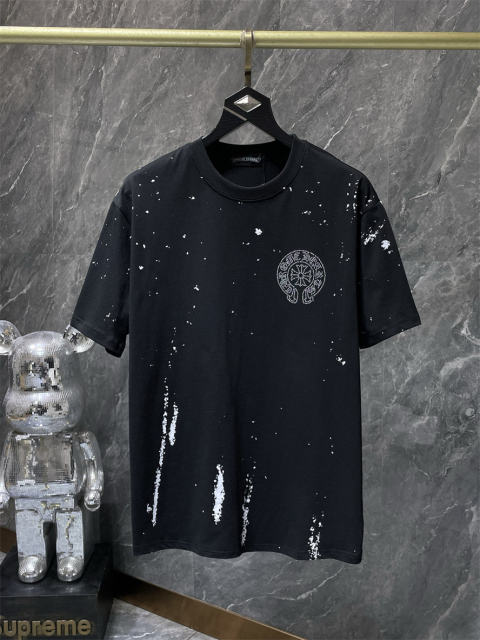 Chr0me Hearts Rheinstone Logo Tee T-Shirt Black White