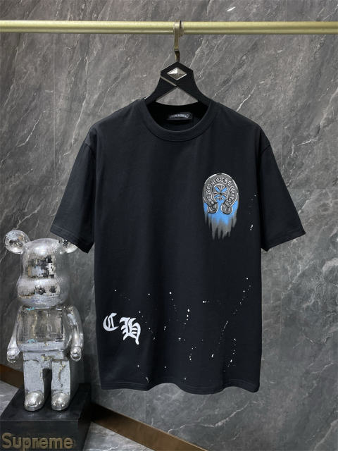 Chr0me Hearts Horseshoe Logo Tee T-Shirt Black White