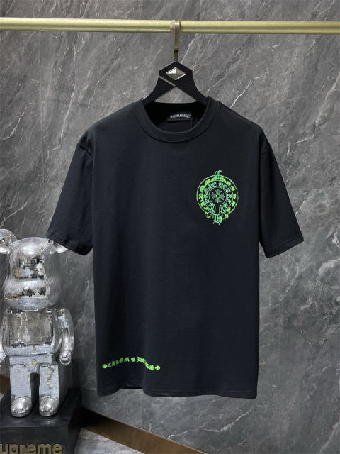 Chr0me Hearts Horseshoe Logo Tee T-Shirt Black White