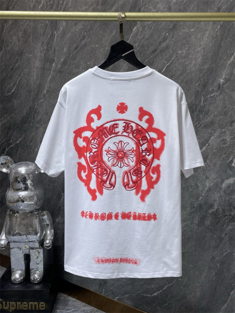 Chr0me Hearts Horseshoe Logo Tee T-Shirt Black White