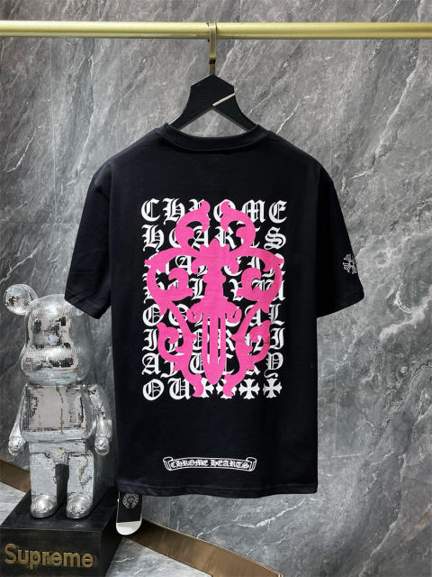 Chr0me Hearts Cross Logo Tee T-Shirt Black White