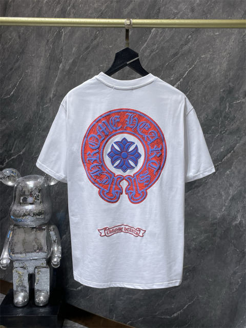 Chr0me Hearts Horseshoe Logo Tee T-Shirt Black White
