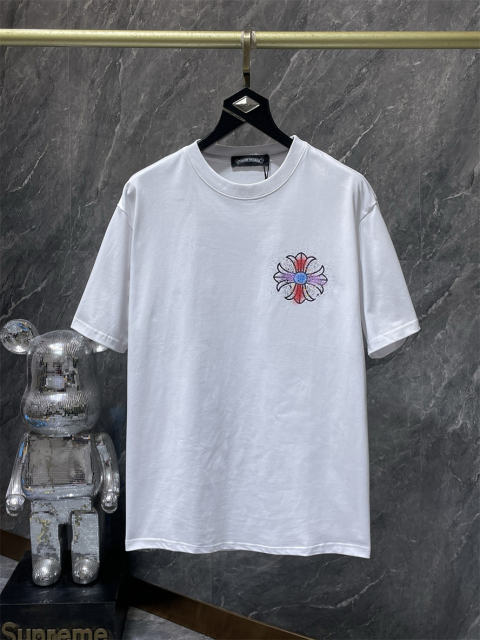 Chr0me Hearts Cross Logo Tee T-Shirt Black White