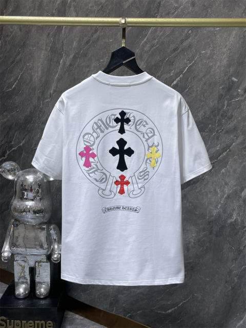 Chr0me Hearts Cross Logo Tee T-Shirt Black White