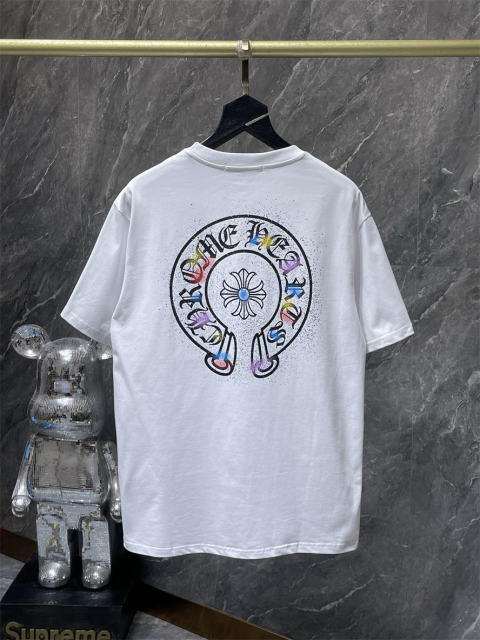 Chr0me Hearts Cross Logo Tee T-Shirt Black White