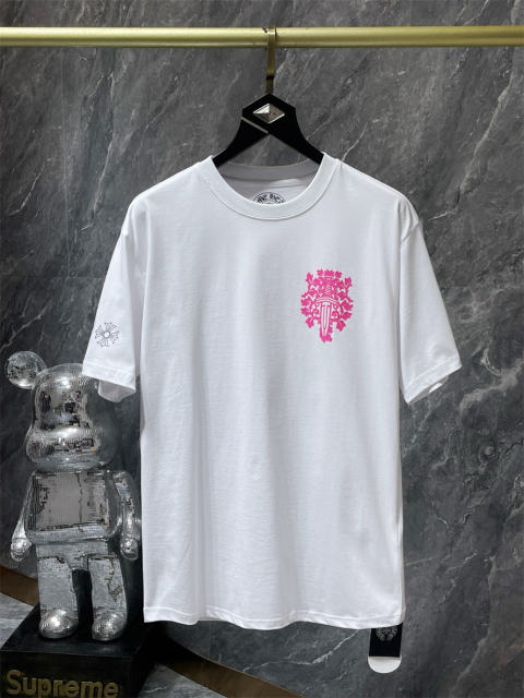 Chr0me Hearts Cross Logo Tee T-Shirt Black White