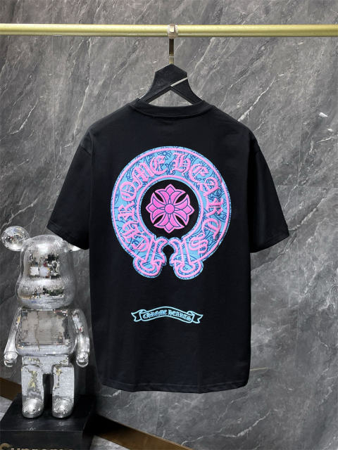 Chr0me Hearts Horseshoe Logo Tee T-Shirt Black White