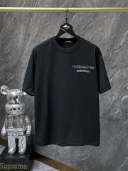 Chr0me Hearts Rheinstone Cross Logo Tee T-Shirt Black White