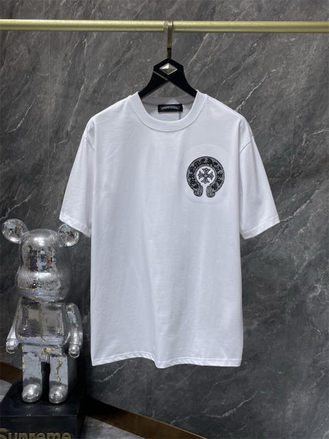 Chr0me Hearts Horseshoe Logo Tee T-Shirt Black White