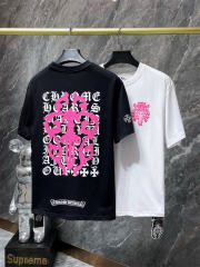 Chr0me Hearts Cross Logo Tee T-Shirt Black White