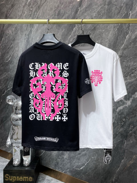 Chr0me Hearts Cross Logo Tee T-Shirt Black White