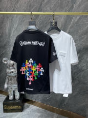 Chr0me Hearts Cross Logo Tee T-Shirt Black White