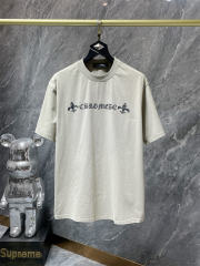 Chr0me Heart Overlapping Phantom Logo Horseshoe Cross Printed Washed tee 2 colors