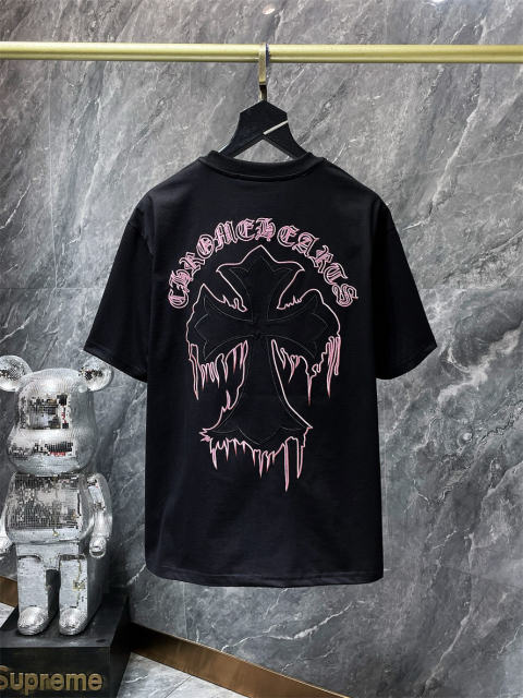 Chr0me Hearts Cross Logo Tee T-Shirt Black White