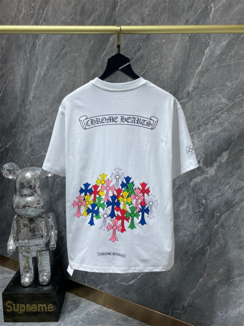 Chr0me Hearts Cross Logo Tee T-Shirt Black White