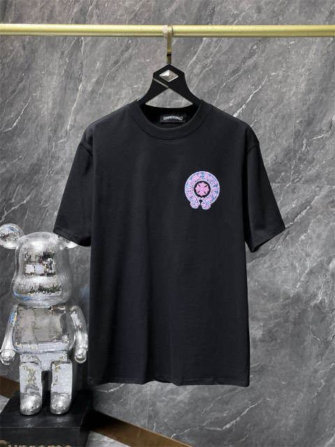 Chr0me Hearts Horseshoe Logo Tee T-Shirt Black White