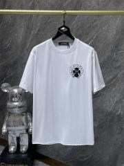 Chr0me Hearts Cross Logo Tee T-Shirt Black White