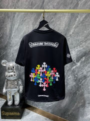 Chr0me Hearts Cross Logo Tee T-Shirt Black White