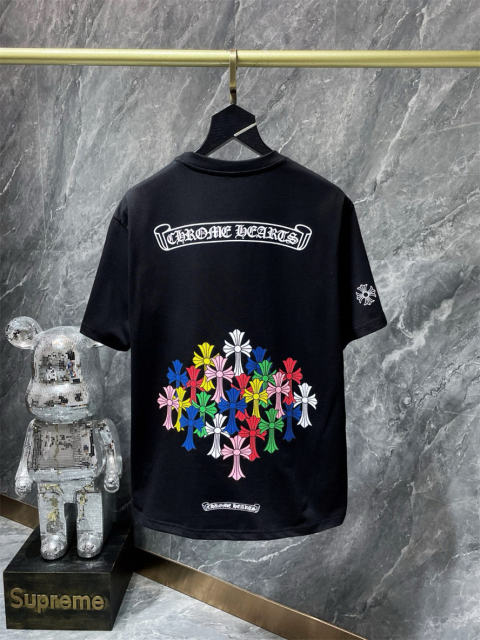 Chr0me Hearts Cross Logo Tee T-Shirt Black White