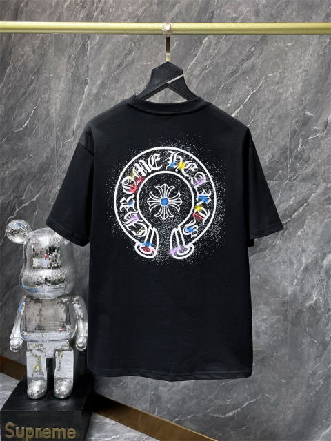 Chr0me Hearts Cross Logo Tee T-Shirt Black White