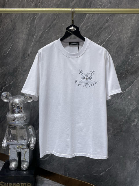Chr0me Hearts Cross Logo Tee T-Shirt Black White