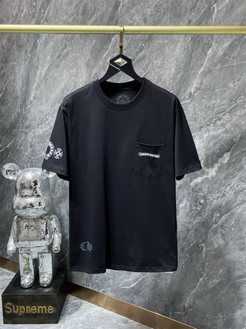 Chr0me Hearts Cross Logo Tee T-Shirt Black White