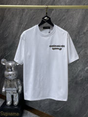 Chr0me Hearts Rheinstone Cross Logo Tee T-Shirt Black White