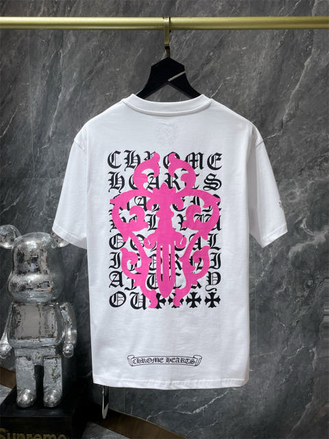 Chr0me Hearts Cross Logo Tee T-Shirt Black White