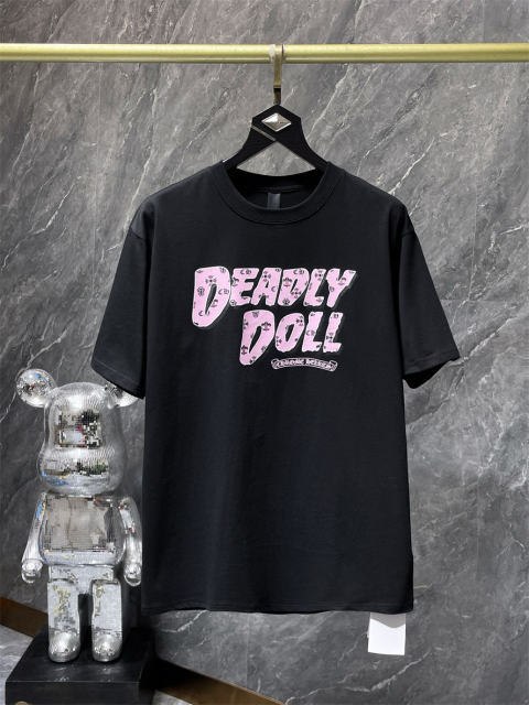 Chr0me Hearts DEADLY DOOL Logo Tee T-Shirt Black White