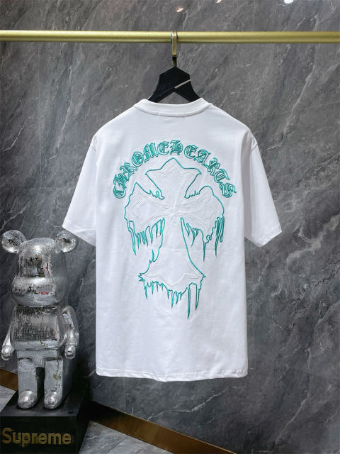 Chr0me Hearts Cross Logo Tee T-Shirt Black White