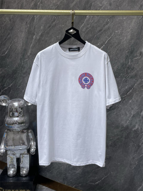 Chr0me Hearts Horseshoe Logo Tee T-Shirt Black White