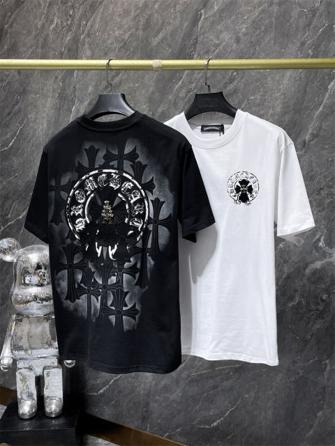 Chr0me Hearts Cross Logo Tee T-Shirt Black White