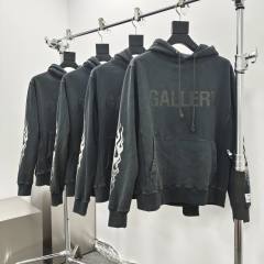1:1 quality Gallery Dept Sleeve Flame Logo Black Hoodie