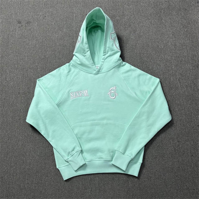 6PM Dirll Style Embroidery Hoodie Pants