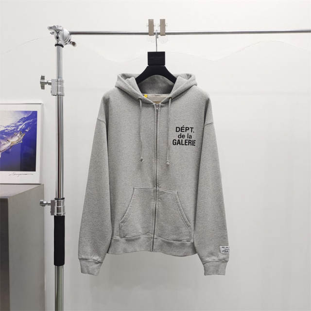 1:1 quality Gallery Dept Classic French Letter Print Zipper Hoodie